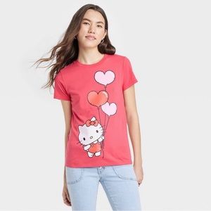 NWT Sanrio Hello Kitty Valentine’s Day Short Sleeve Tee Large